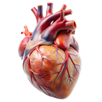 anatomical human heart on transparent background png